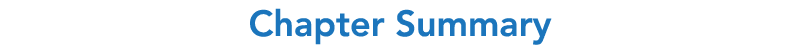 Chapter Summary