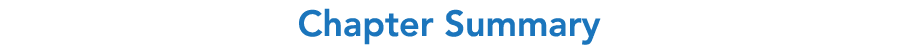 Chapter Summary